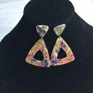 Sassy Jones Acetate Colorful Drop Earrings